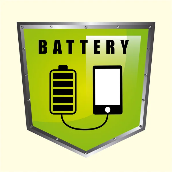 Concepto de batería — Vector de stock