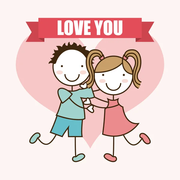 Love kids — Stock Vector