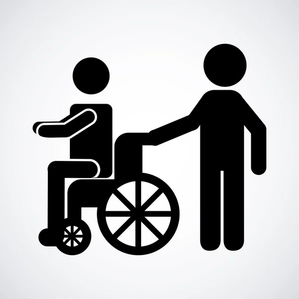 Wheelchair icon — Stock Vector