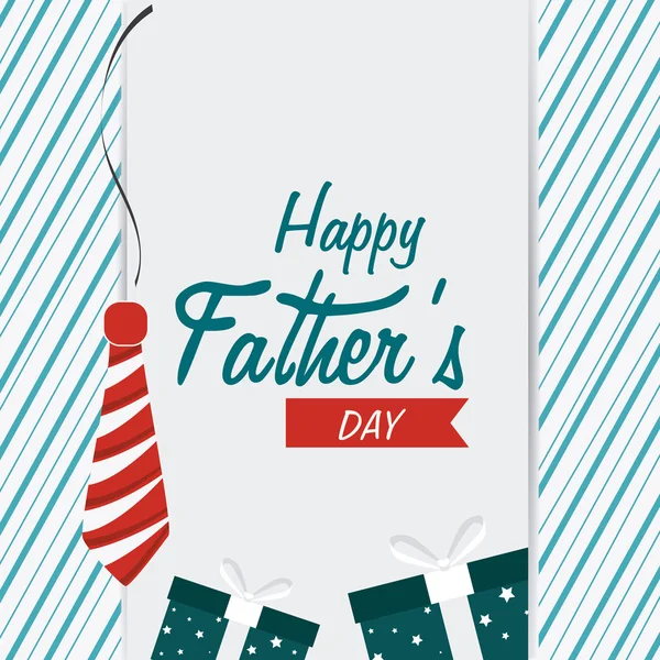 Happy fathers day card design. — Stock Vector