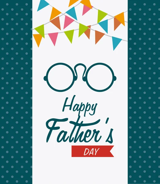 Happy fathers day card design. — Stock Vector