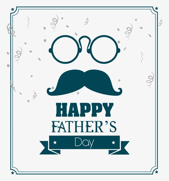 Happy fathers day card design. — Stock Vector