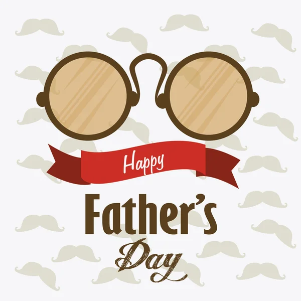 Happy fathers day card design. — Stock Vector