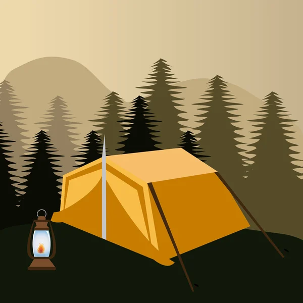 Camping design illustration — Stock vektor