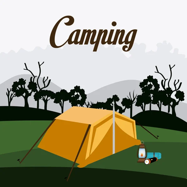 Camping design illustration — Stock Vector