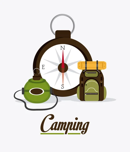 Illustration design camping — Image vectorielle