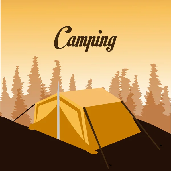 Illustration design camping — Image vectorielle