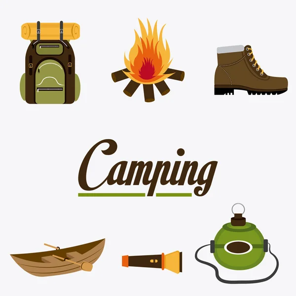 Diseño de camping ilustración — Archivo Imágenes Vectoriales
