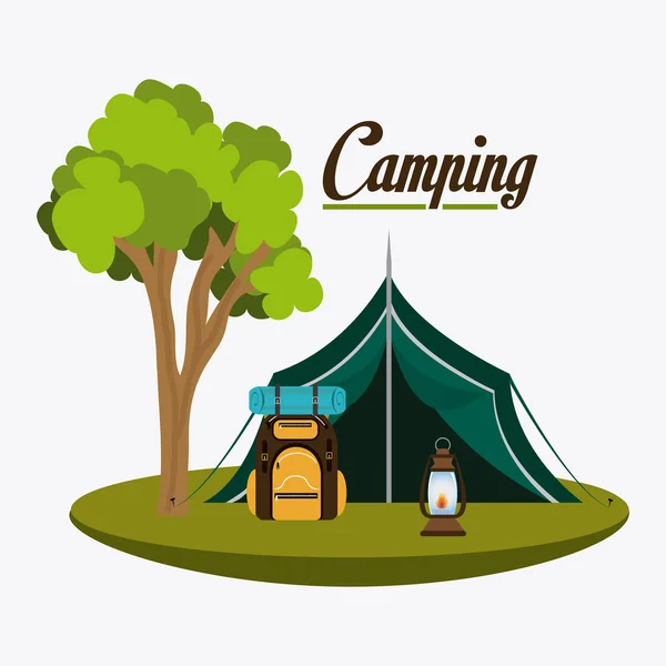 Illustration design camping — Image vectorielle