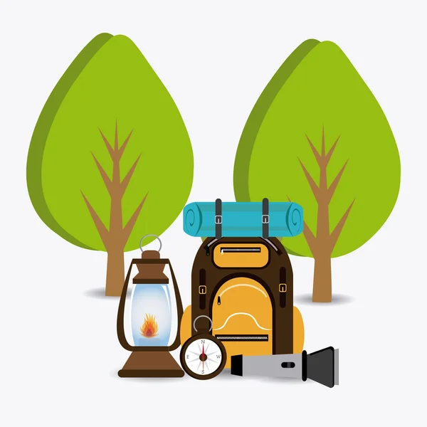 Illustration design camping — Image vectorielle