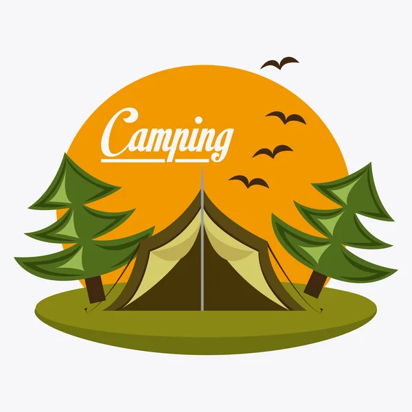 Diseño de camping ilustración — Archivo Imágenes Vectoriales