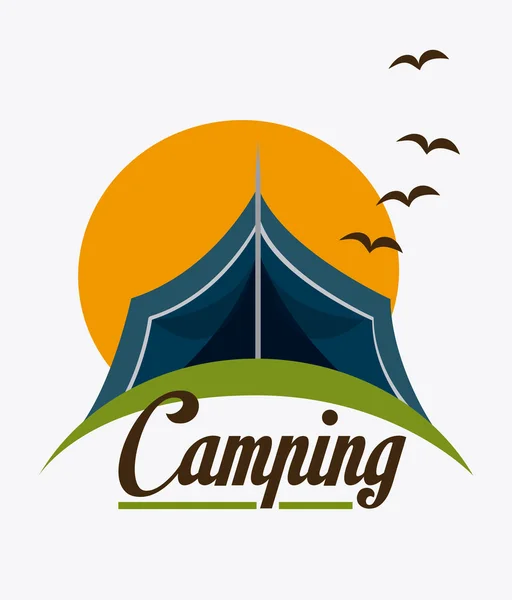 Diseño de camping ilustración — Archivo Imágenes Vectoriales