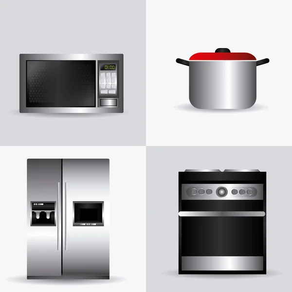 Keuken ontwerp illustratie — Stockvector