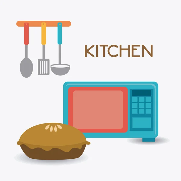 Κουζίνα σχεδιασμό εικονογράφηση — Διανυσματικό Αρχείο