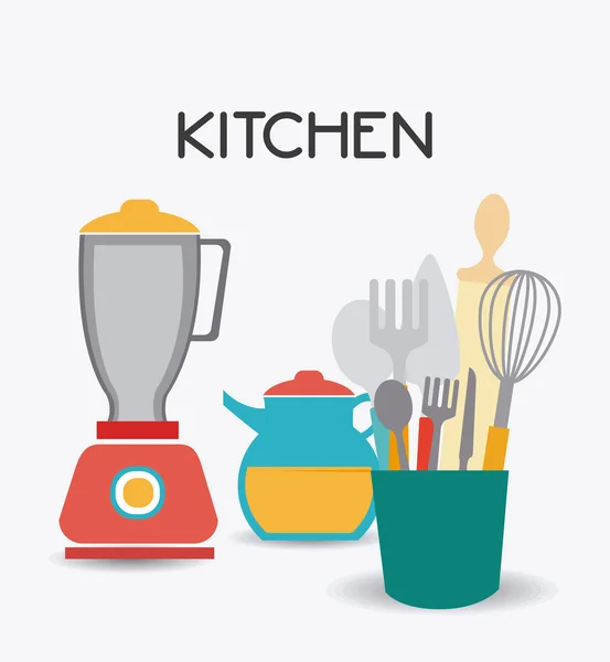 Illustration zum Küchendesign — Stockvektor