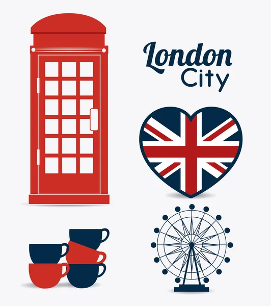 Illustration design Londres — Image vectorielle