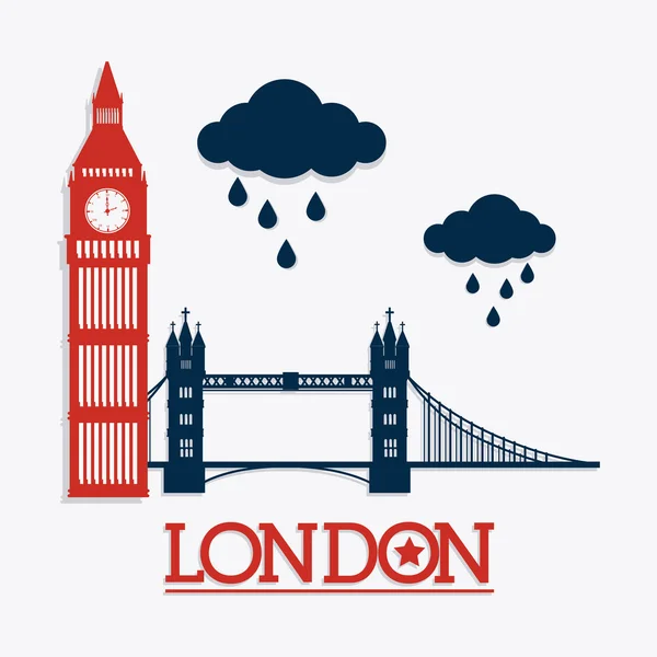 Londen ontwerp illustratie — Stockvector