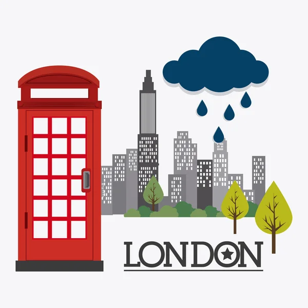 London Design Illustration — Stockvektor