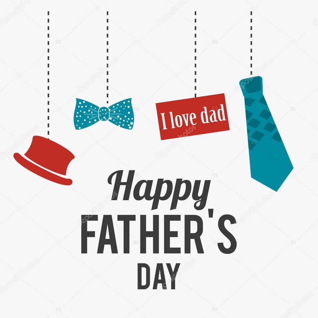 Happy fathers day card design. Stock Vector Image by ©yupiramos Within Fathers Day Card Template