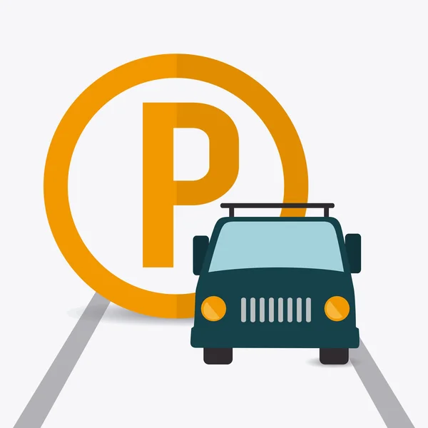 Parkovací návrh ilustrace — Stockový vektor