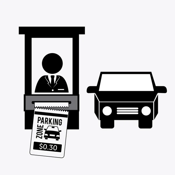 Parking design illustration — Stock Vector