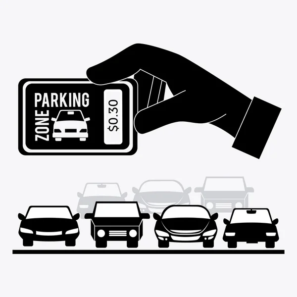 Diseño de aparcamiento ilustración — Vector de stock