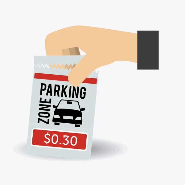 Parkering design illustration — Stock vektor