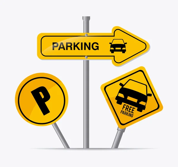 Parking design illustration — Stock Vector