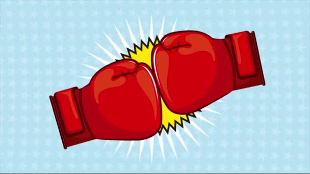 Dibujos animados de boxeo, Vídeo animación — Vídeos de Stock