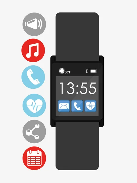 Tecnologia Wearable — Vetor de Stock