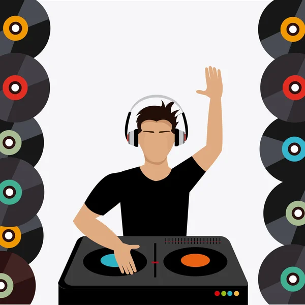 DJ design. — Stock Vector