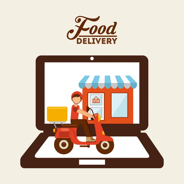 Food delivery — Stock Vector