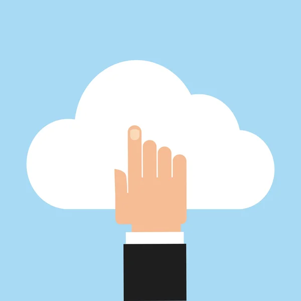 Il cloud computing — Vettoriale Stock