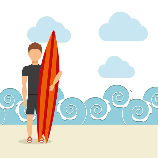 Surf sport — Image vectorielle