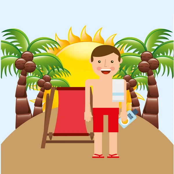 Summer vacations — Stock Vector