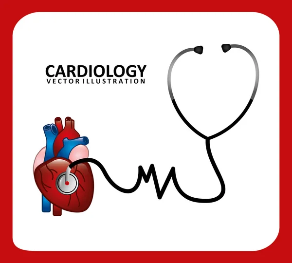 Ikona kardiologia — Wektor stockowy