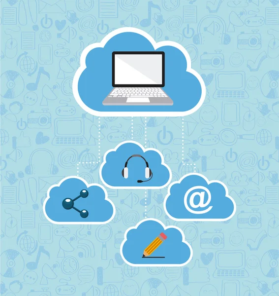 Cloud computing — Stockvector