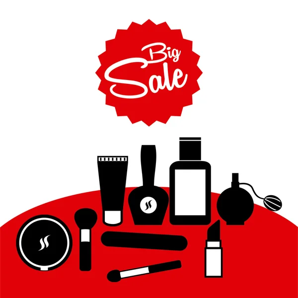 Sprzedaż makijaż — Wektor stockowy