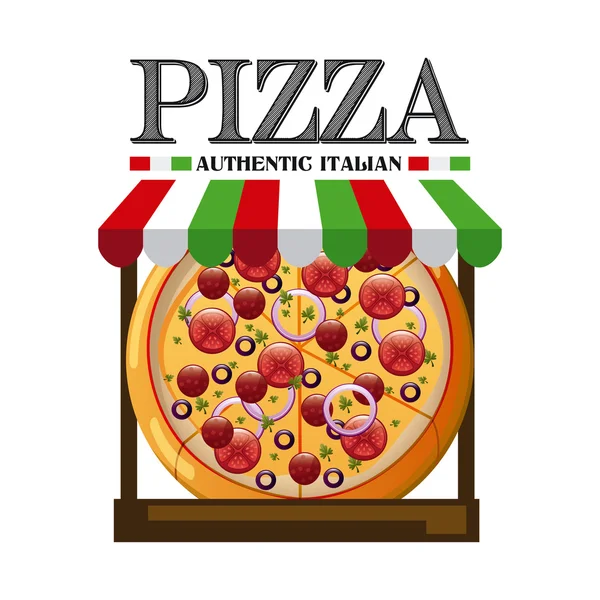 Deliciosa pizza — Vector de stock