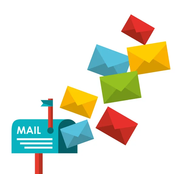 Concept de courrier électronique — Image vectorielle