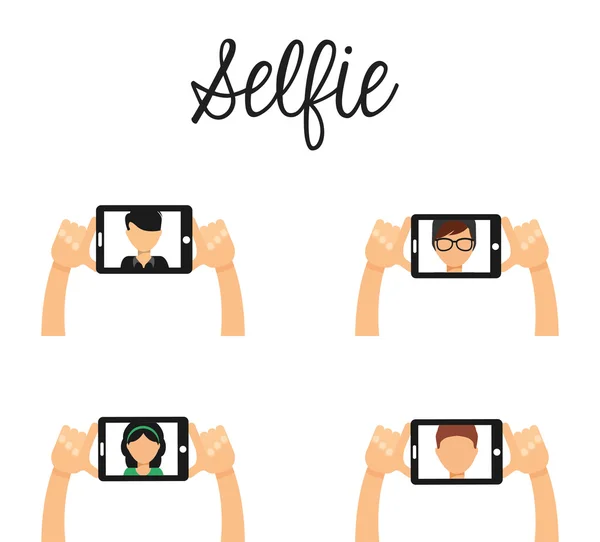 Selfie concept — Stockvector