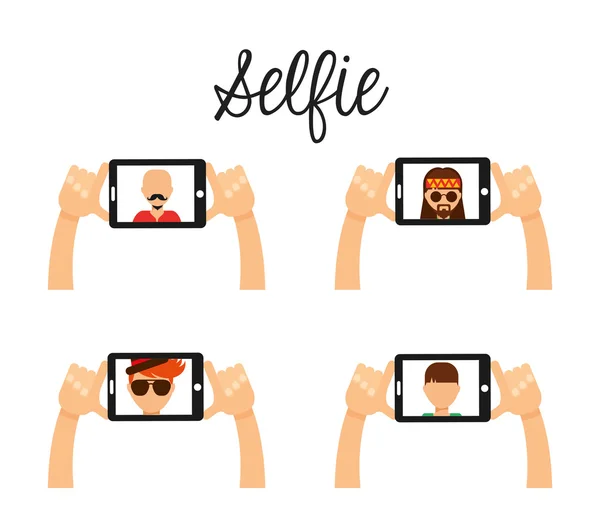 Selfie concept — Stockvector