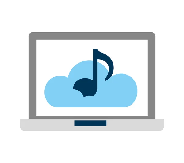 Cloud music — Stock Vector