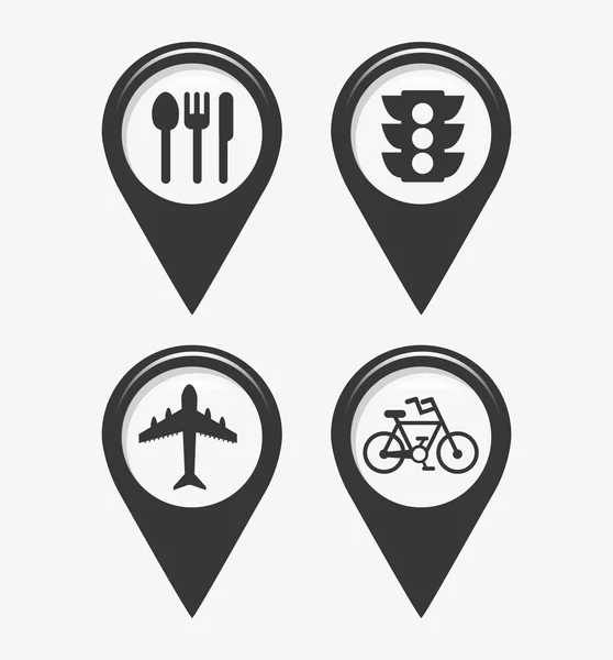 Gps icons — Stock Vector