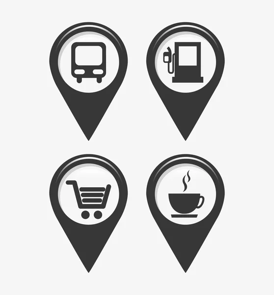 Gps icons — Stock Vector