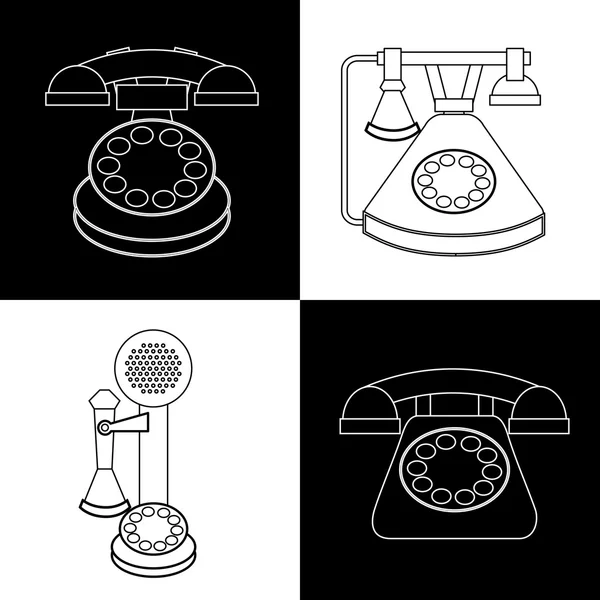 Retro telefon — Stock Vector