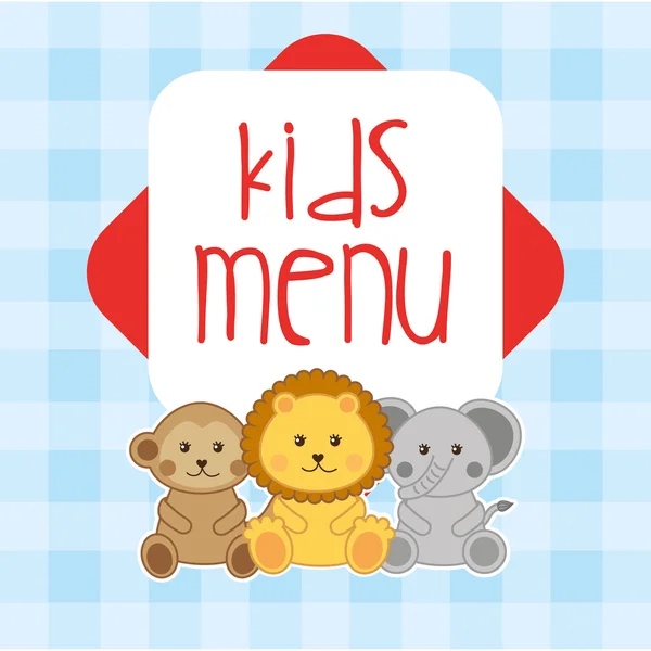 Kids menu — Stock Vector