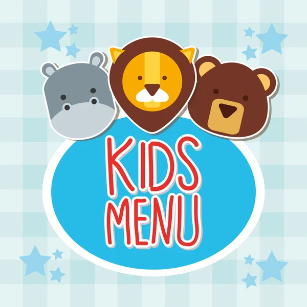 Kids menu — Stock Vector