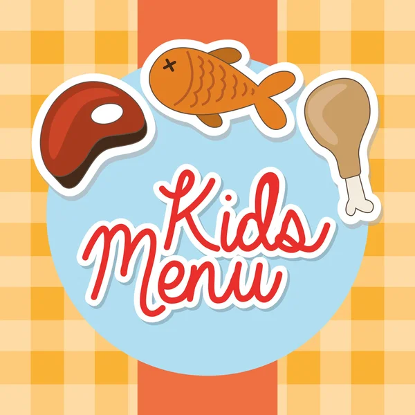 Menú Niños — Vector de stock