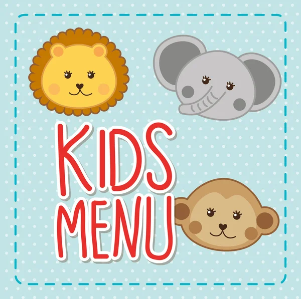 Kids menu — Stock Vector